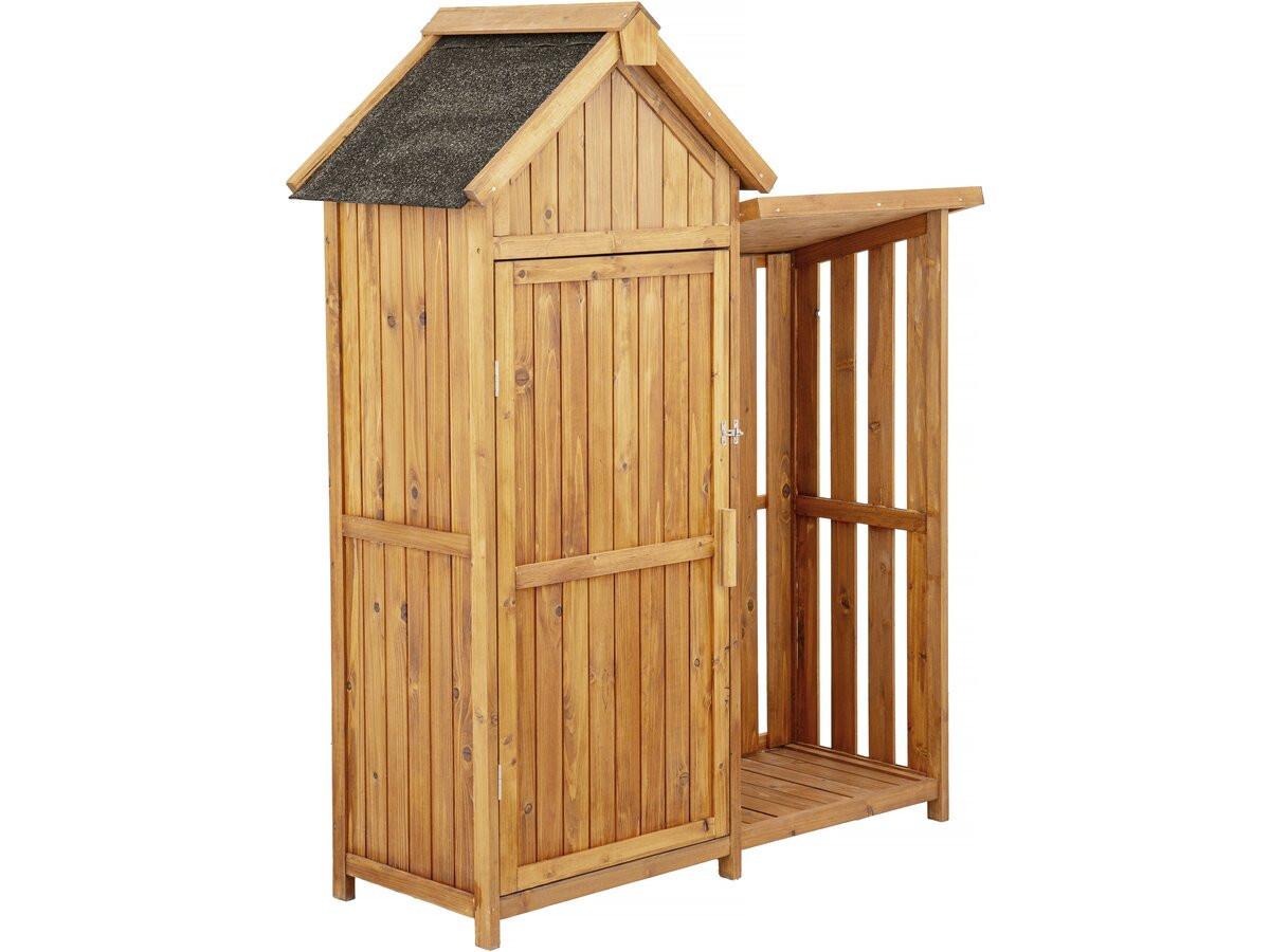 GARTENSCHRANK - GARTENTRUHE noé Braun - Braun, Holz (57/170/136cm) - Habitat Garten