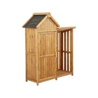 GARTENSCHRANK - GARTENTRUHE noé Braun - Braun, Holz (57/170/136cm) - Habitat Garten