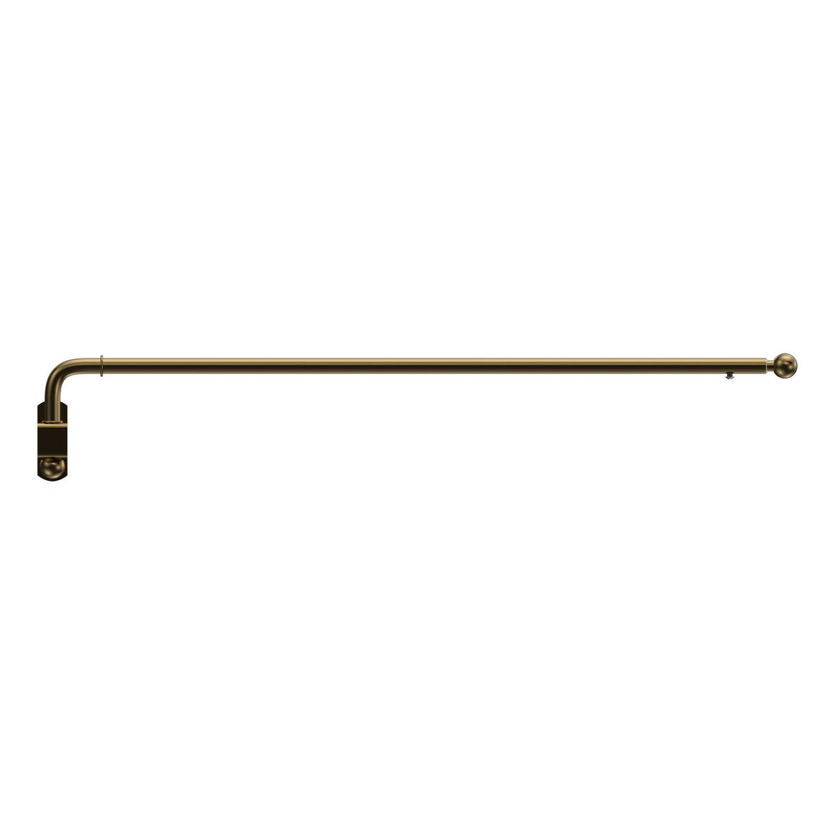 SCHWENKSTANGE / SCHWENKARM-GARDINENSTANGE Cassina 60-100 cm, 13 / 9 mm Ø, Messing Antik - Bronzefarben, Metall (100cm) - INTERDECO