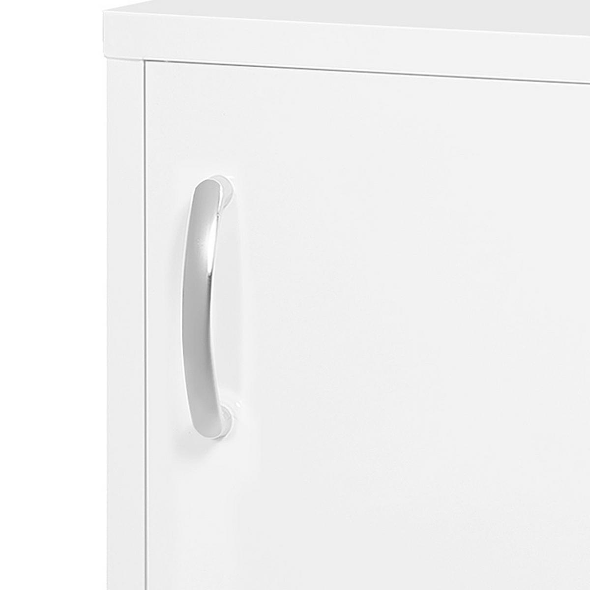 MEDIZINSCHRANK, für Wandmontage, Weiß - Silberfarben/Weiß, Metall (40/53.5/15cm) - Kleankin