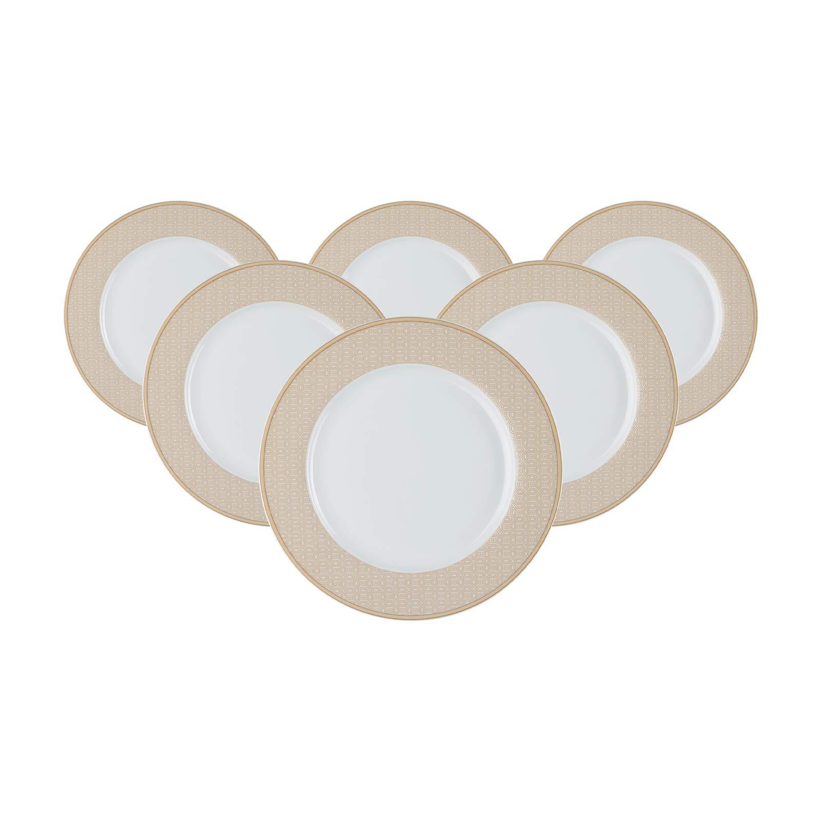 FRÜHSTÜCKSTELLER Geo beige ø 20,5 cm 6er Set - Beige, Keramik (20.5cm) - Ritzenhoff Breker