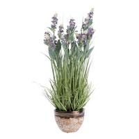 KUNSTPFLANZE Lavendel lila im Deko-Topf, 66 cm - Lila, Kunststoff (66cm) - Homescapes
