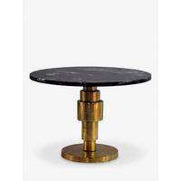 COUCHTISCH ESLA, Marmor, handgefertigt, Schwarz-Gold, Ø 60 x 39 cm - Goldfarben/Schwarz, Stein/Metall (60/60/39cm) - KADIMA DESIGN