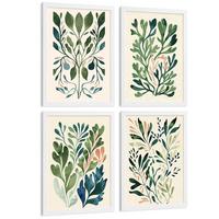 POSTER 2er-Set Wandbilder Matisse Blumen modern Wohnzimmer Deko, Schlafzimmer, Küche, Badezimmer Rahmenlos A4 - Weiß, Papier (29.7/1/21cm) - Nacnic