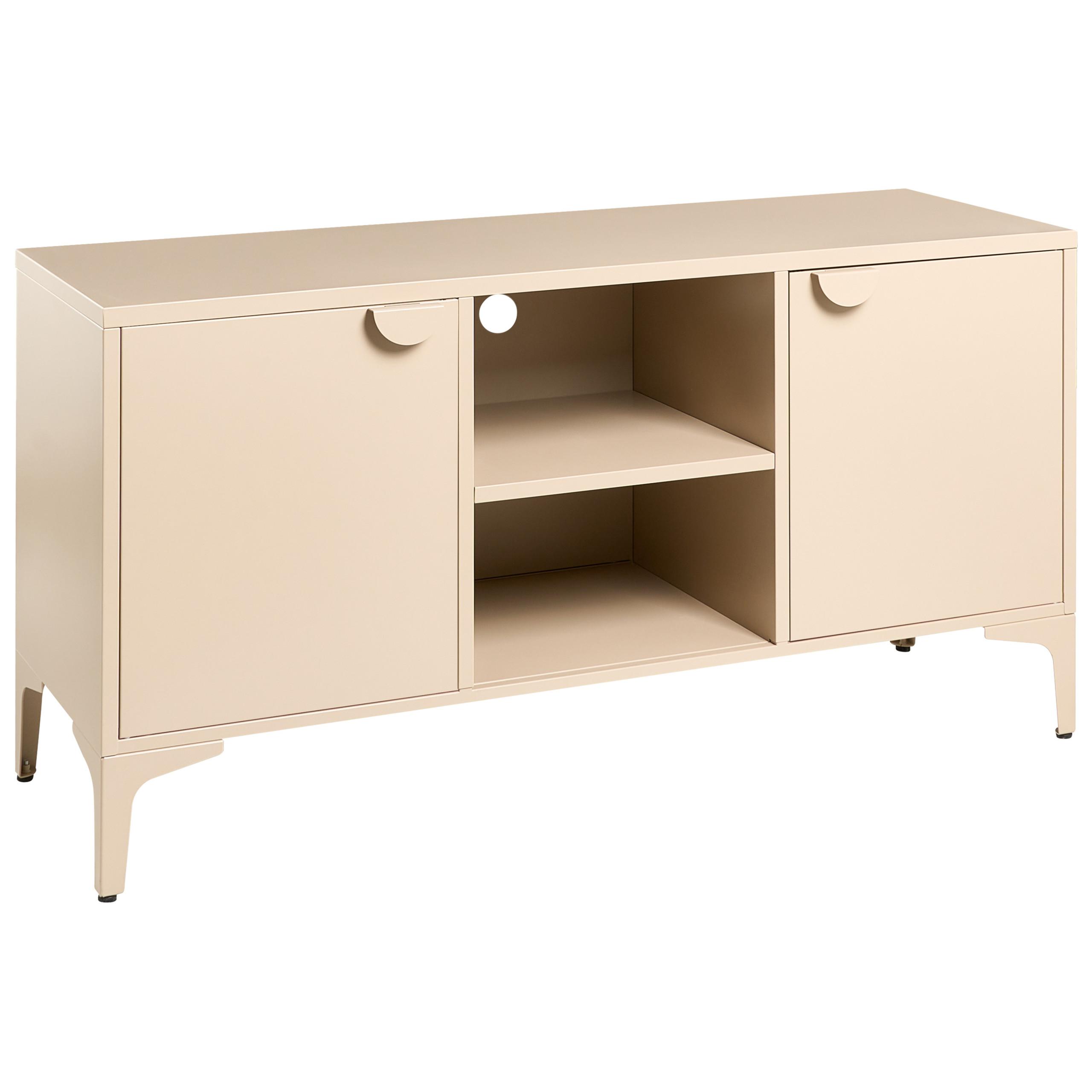 TV-MÖBEL Metall Beige Ardura - Beige, Metall (120/64/40cm) - Beliani
