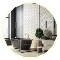 LED-SPIEGEL 80 cm x 80 cm Asymmetrische Form Neutralweiß 4000 K - Silberfarben, Glas (80/80/0.4cm) - Wallfluent