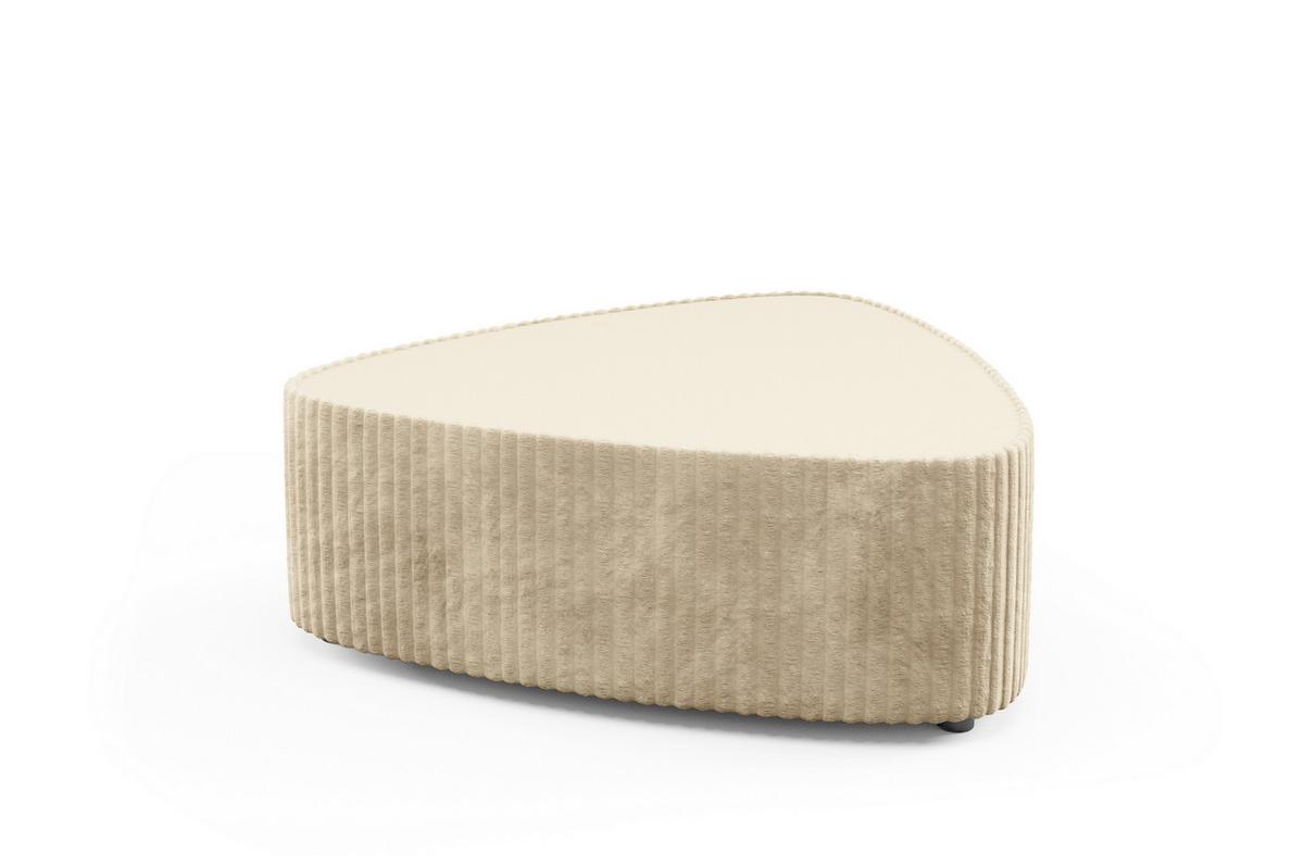 COUCHTISCH LINEO 89 cm Wohnzimmertisch gepolstert Beige - Beige, Holzwerkstoff/Textil (96/89/42cm) - MASSENO