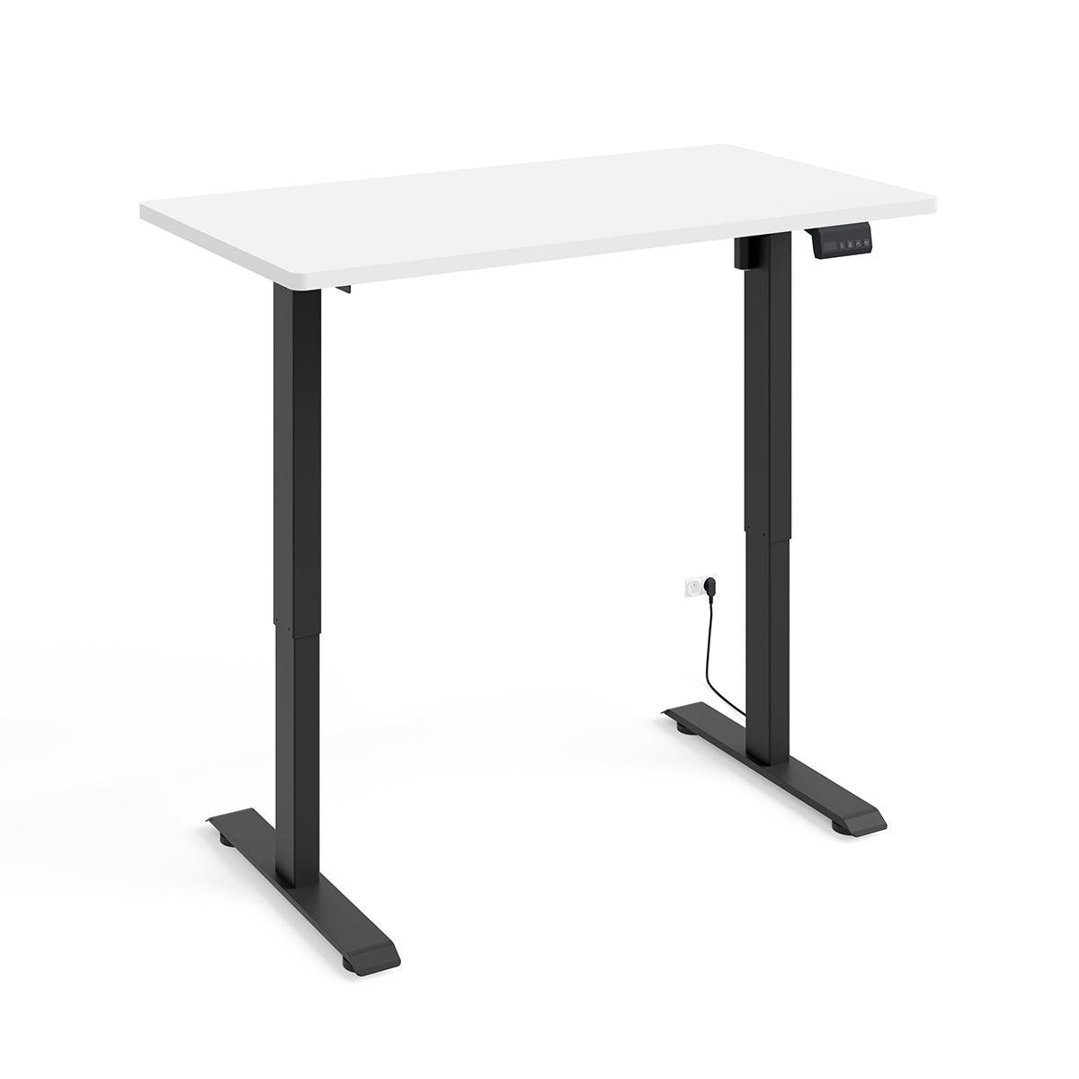 SCHREIBTISCH Ergo Mattweiß und Schwarz - Weiß, Holzwerkstoff (120/65/73cm) - Petits-meubles