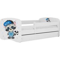 KINDERBETT Emily mit Schublade und Matratze, Weiß 70x140cm - Blaugrau, Holzwerkstoff (140/70cm) - WFL GROUP