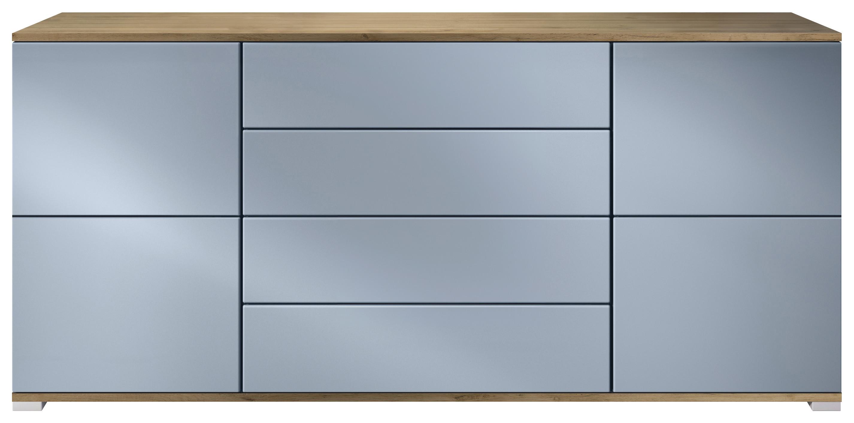 SIDEBOARD Rova Denim matt - Pastellblau, Holzwerkstoff (166.5/75.5/35cm) - Vladon