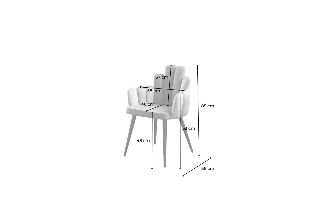 ESSZIMMERSTUHL FREJA Grau Velvet (1er-Set) - Grau, Kunststoff/Textil (58/85/56cm) - KAWOLA