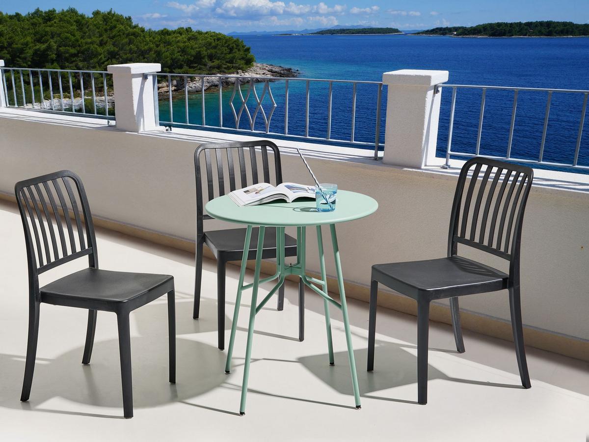 BISTROTISCH 64/64 cm Metall Hellgrün Taltal - Hellgrün, Metall (64/64/76cm) - Beliani