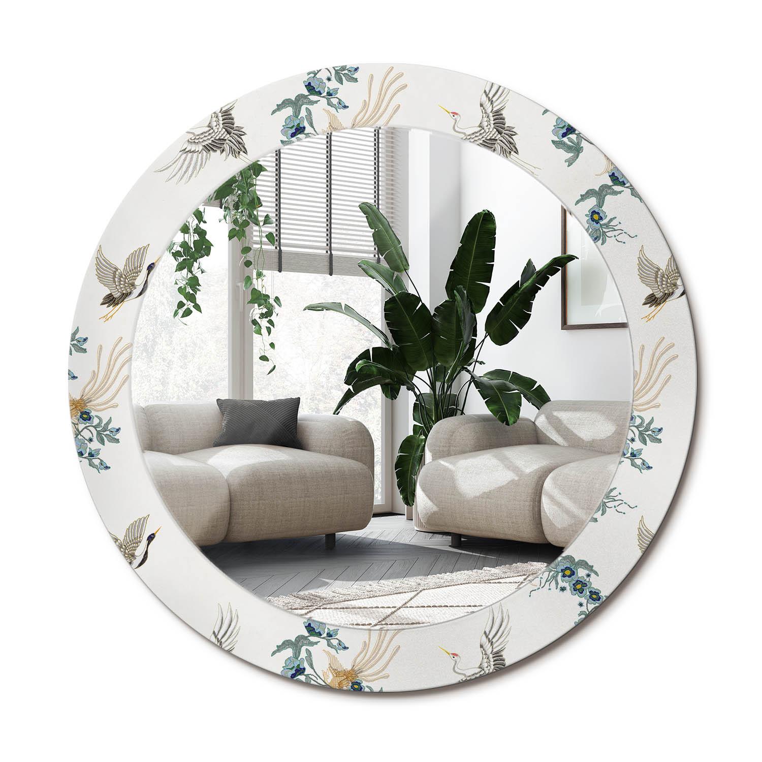 SPIEGEL Rund Ø 70 cm mit Aufdruck - Multicolor, Glas (70/70/0.4cm) - Wallfluent