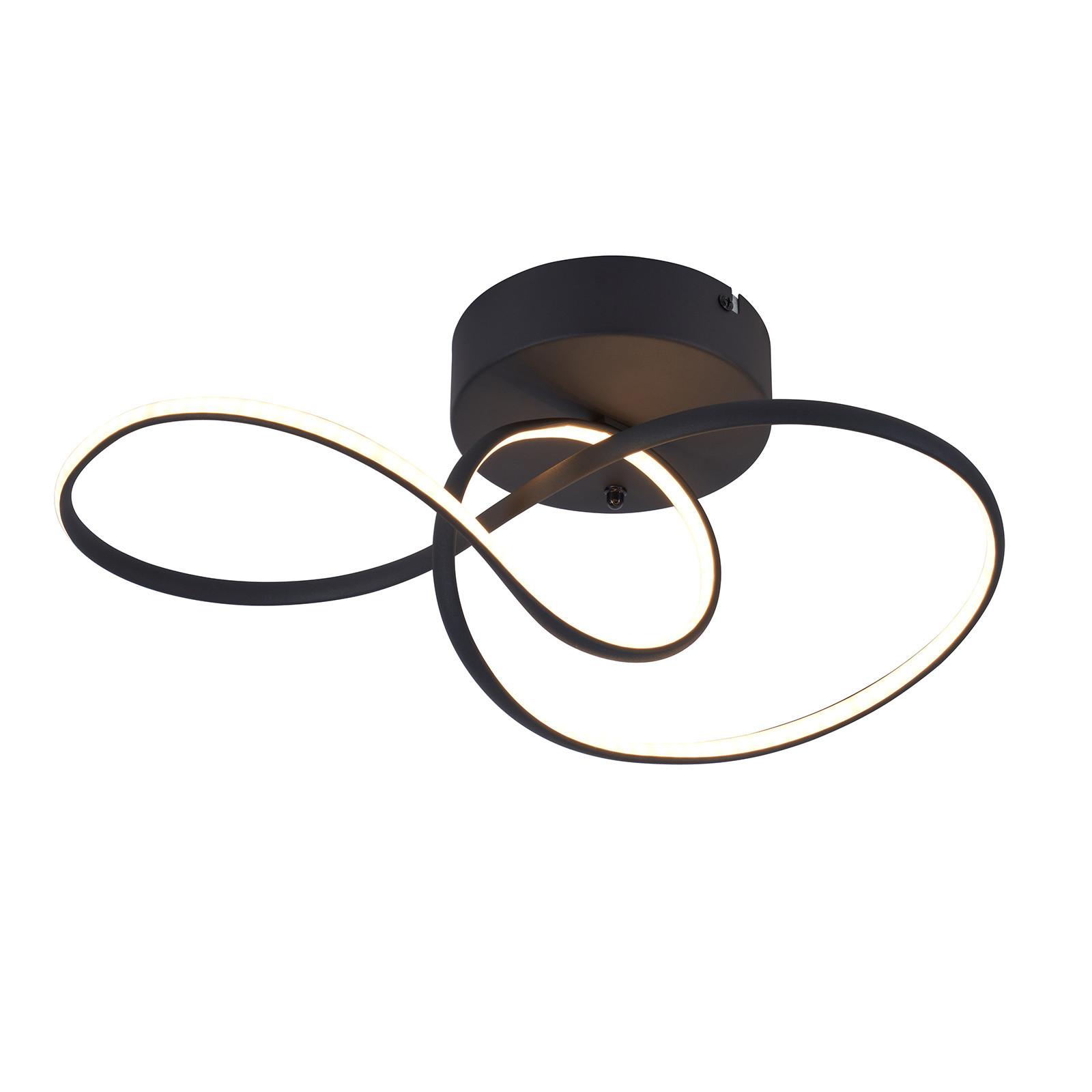 LED DECKENLEUCHTE Lyveth 41/19.5/16.5 cm - Schwarz, Kunststoff/Metall (41/19.5/16.5cm) - ZMH