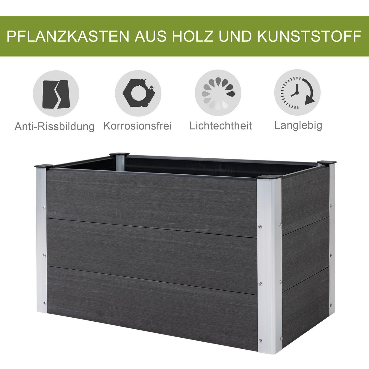 BLUMENKÜBEL, Grau - Grau, Metall (50/55.5/100cm) - Outsunny