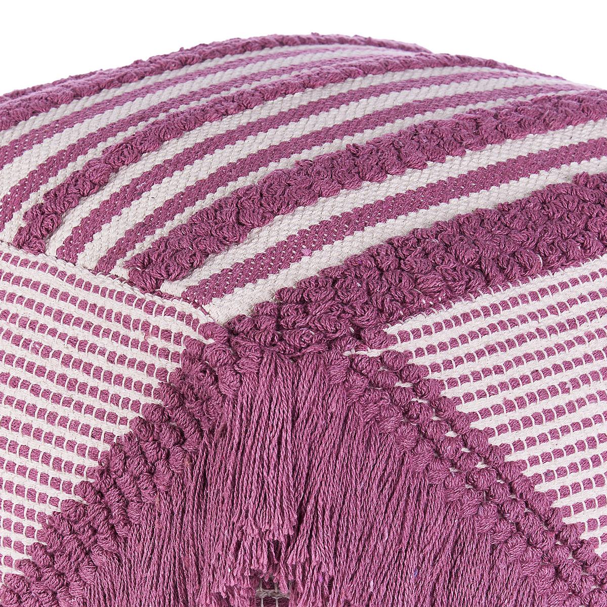 POUF Kochi 42/44/40 cm - Pink, Kunststoff/Textil (44/40/42cm) - Beliani