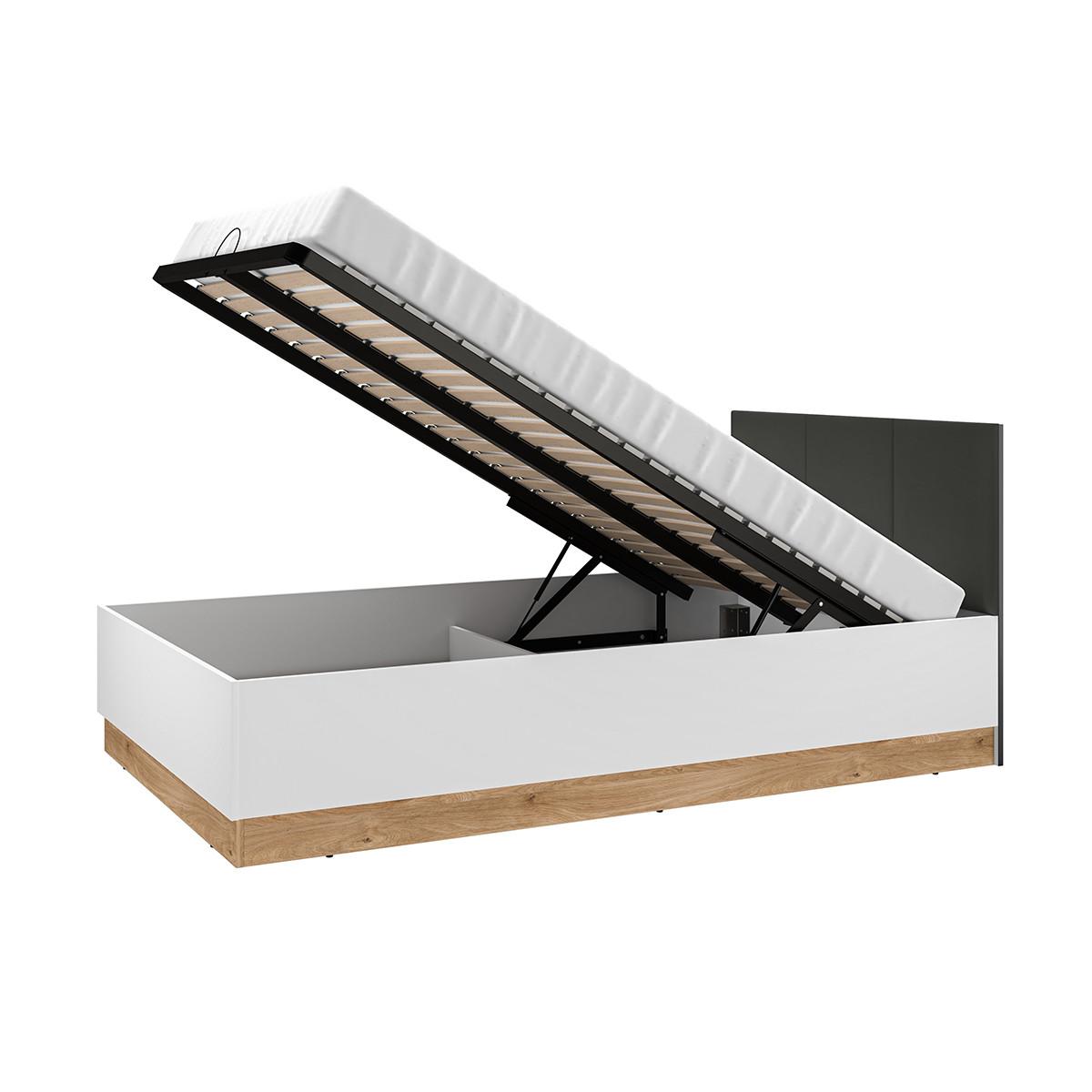 BOXBETT 120/200 Ronan Weiß - Weiß, Holzwerkstoff (120/200cm) - Petits-meubles
