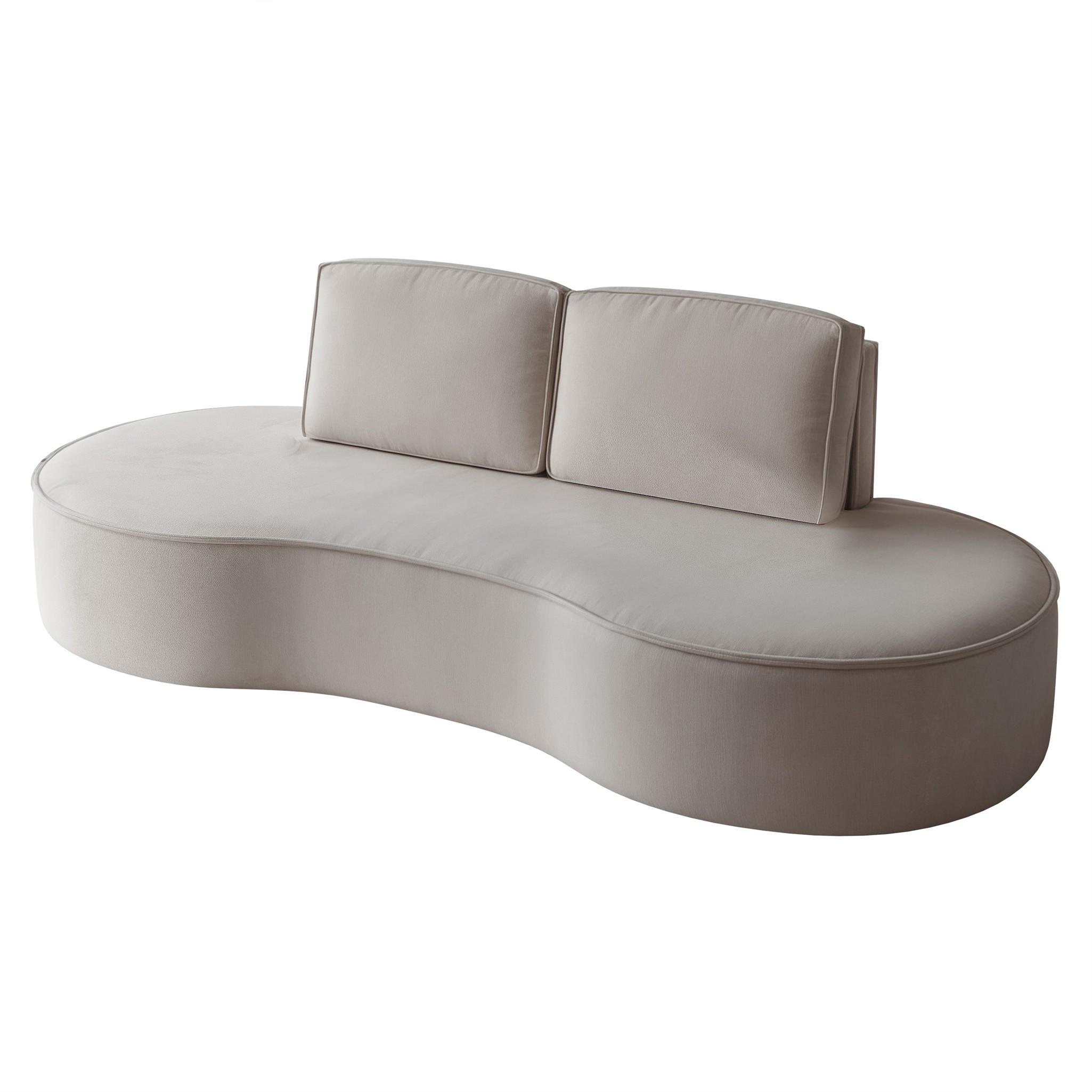 SOFA 3-sitzer Arlet In Stoff Riviera - Hellgrau, Holzwerkstoff/Textil (234/88/101cm) - Fun Möbel