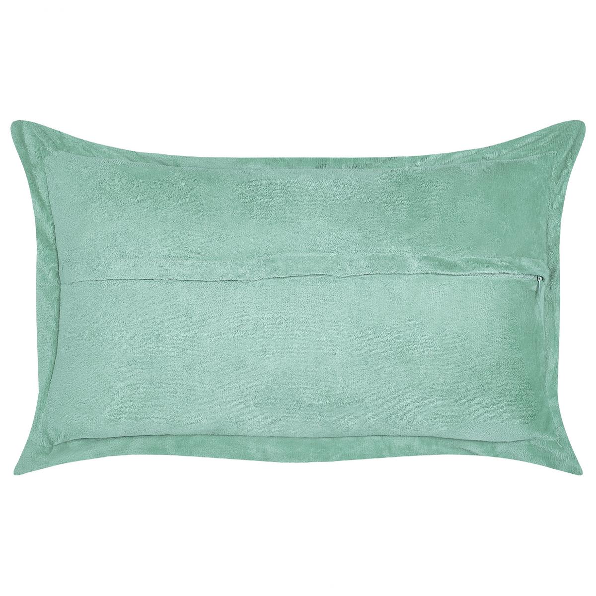 DEKOKISSEN CORD 2er-Set Hellgrün 47/27 cm Zinnia - Hellgrün, Textil (47/27cm) - Beliani