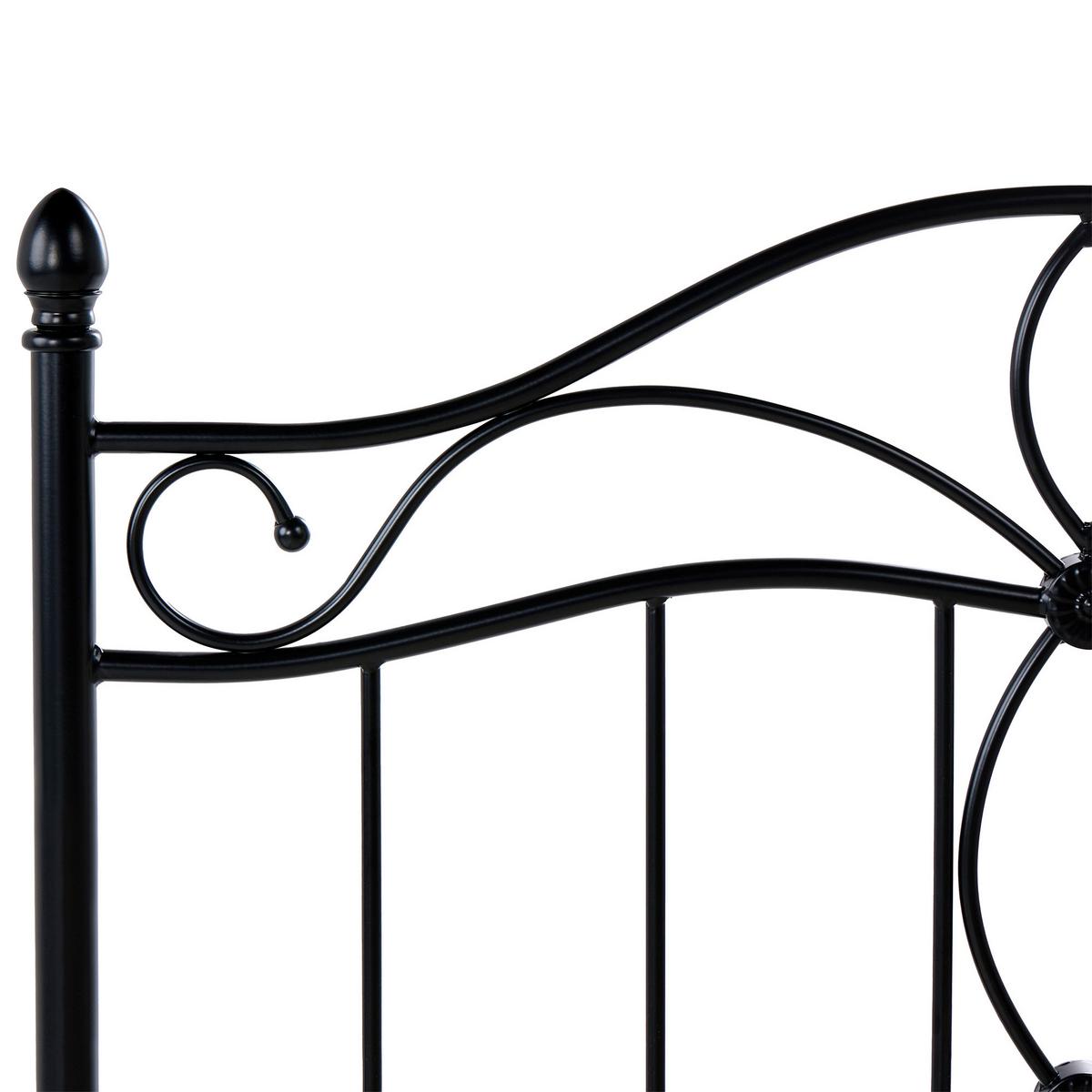 BETT mit Lattenrost 120/200 cm Schwarz Antlia - Schwarz, Metall (120/200cm) - Beliani