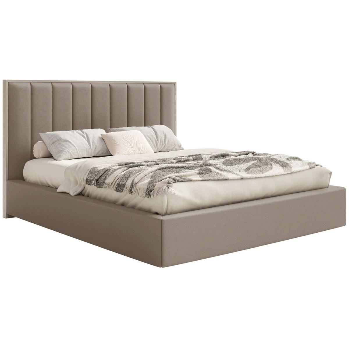 POLSTERBETT Togents Braun mit Veloursbezug und LED, 160x200 cm - Braun, Textil (160/200cm) - Selsey