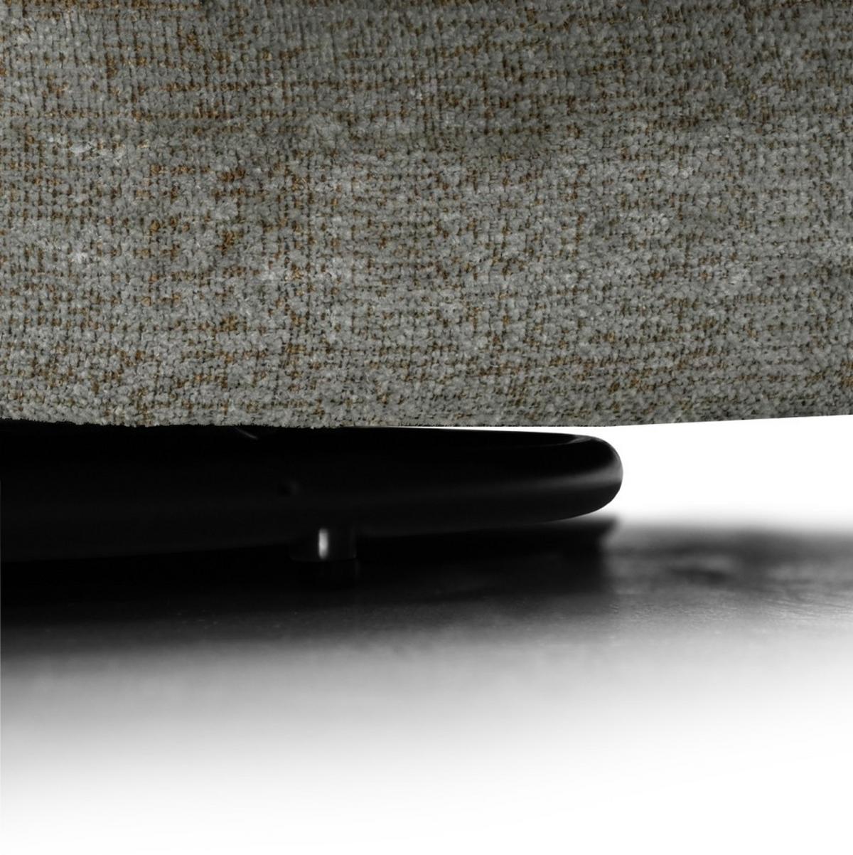 SESSEL Mao, Drehsessel mit runder Form, Hellgrau, Chenille-Stoff - Hellgrau, Textil (99/82/91cm) - Beautysofa