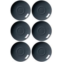 KAFFEEUNTERTASSEN Doppio Anthrazit ø 16 cm 6er Set - Anthrazit, Keramik (16cm) - Ritzenhoff Breker