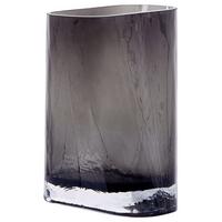 BLUMENVASE Glas grau Mitata - Grau, Glas (20cm) - Beliani