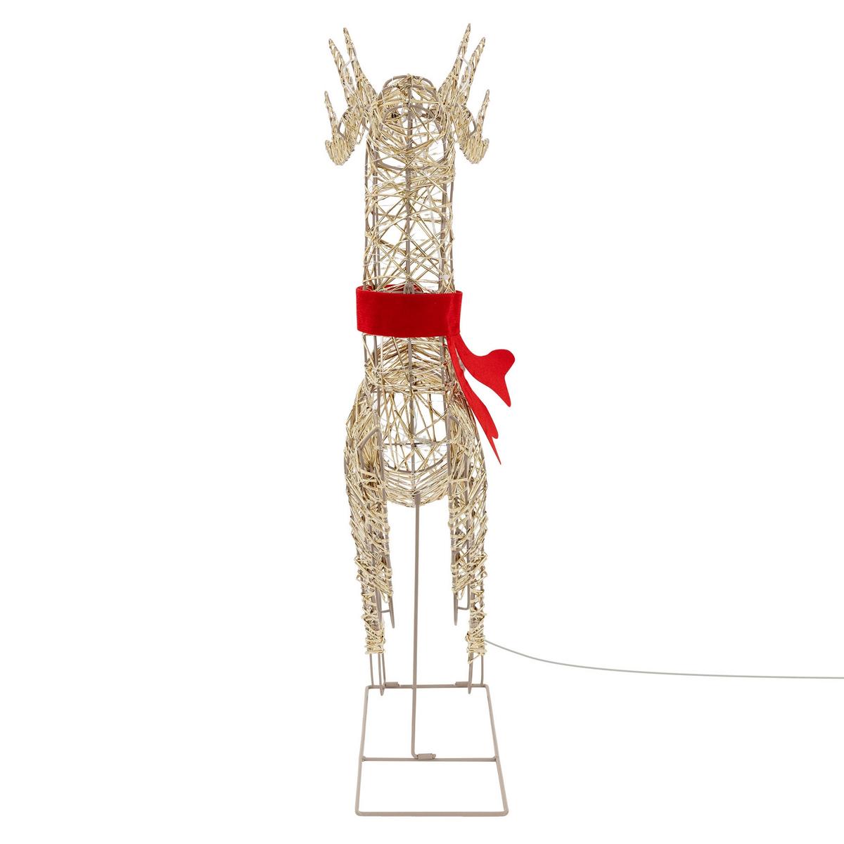 LED RENTIER WEIHNACHSDEKO 720 LED Warmweiß 91 cm Weihnachtsbeleuchtung mit Timer & Blinkfunktion - Goldfarben, Kunststoff/Metall (59/91/18cm) - ECD-Germany
