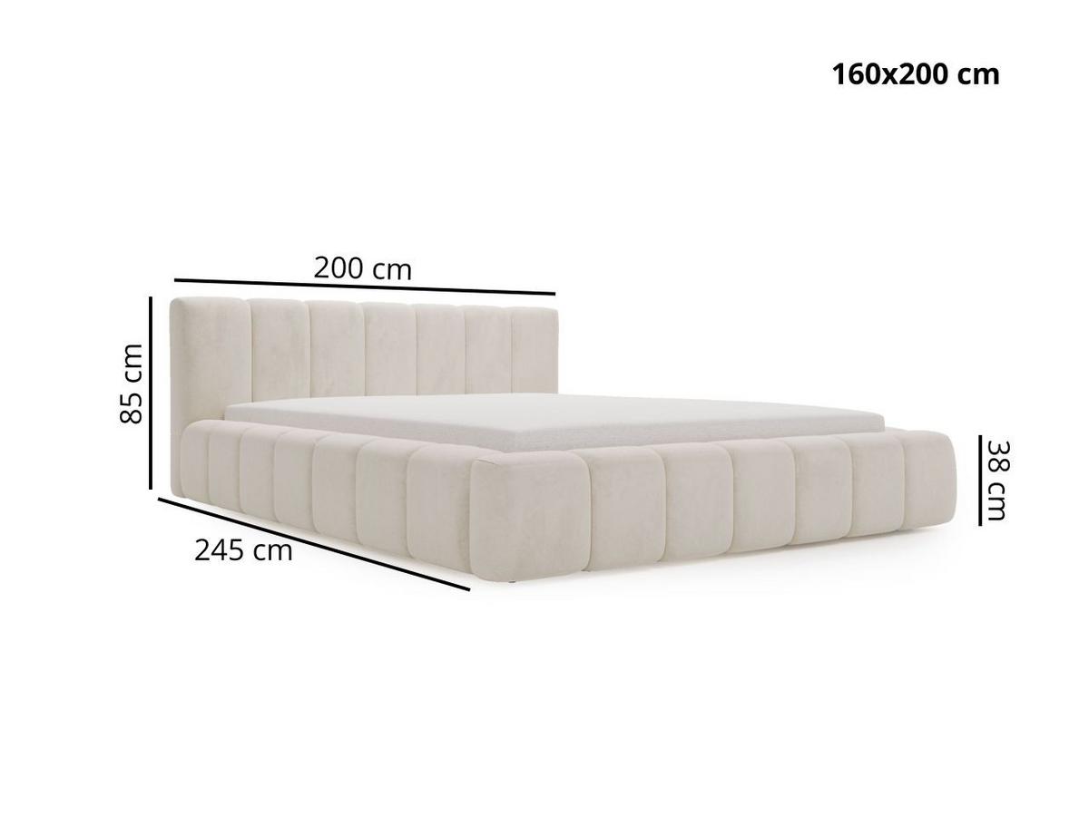 POLSTERBETT Orio 160x200 Grau - Grau, Textil (160/200cm) - Graingold