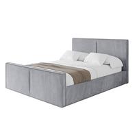 POLSTERBETT mit Bettkasten, Fußteil und Lattenrost, Boxbett ohne Matratze - EMMI-Z 180x200 Hellgrau - Hellgrau, Holzwerkstoff/Textil (180/200cm) - ALTDECOR