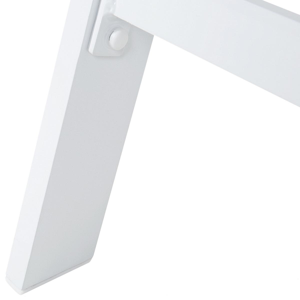 GARTENLIEGE weiß Catania - Weiß, Metall (66/103/155cm) - Beliani