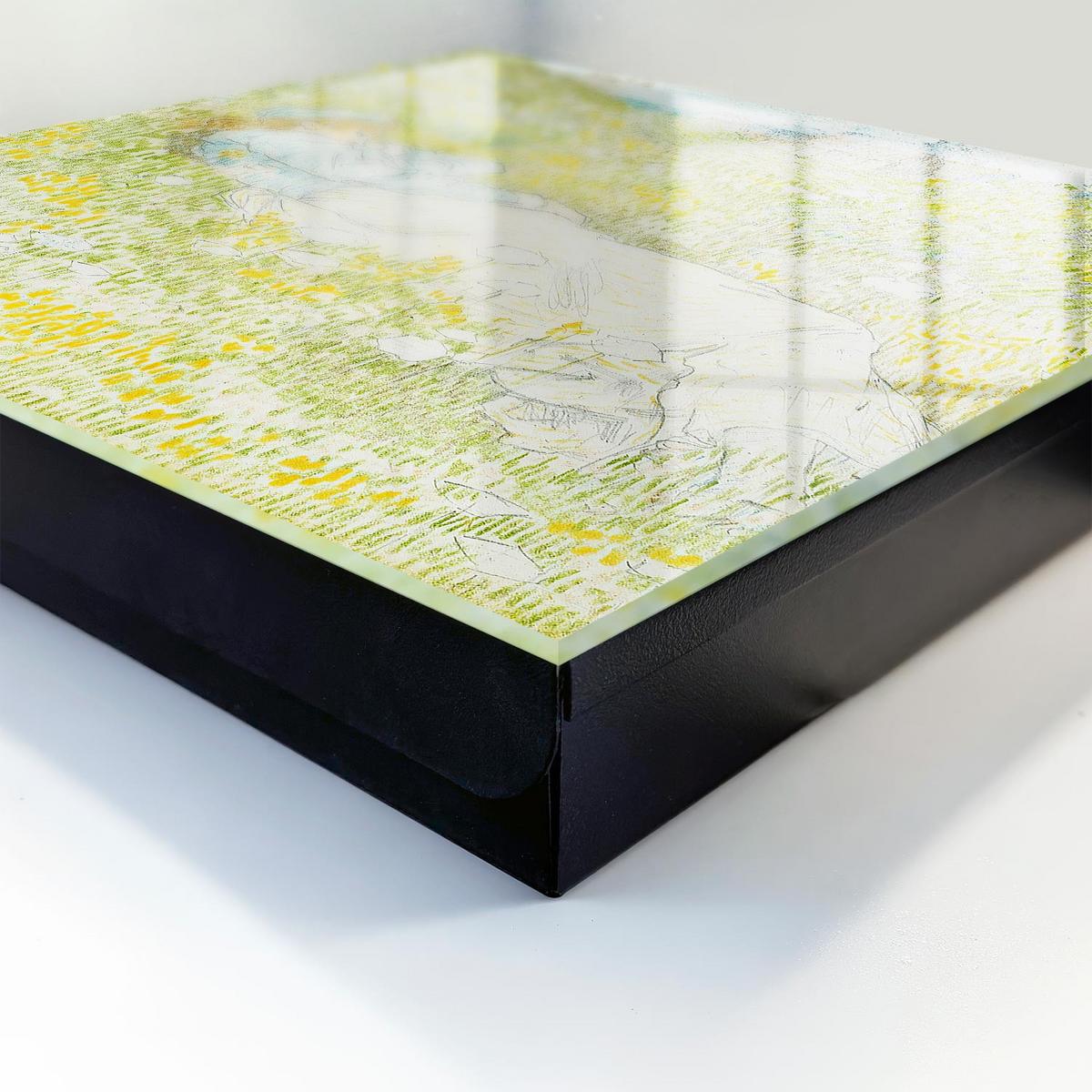 SCHLÜSSELBOX Schwarz 30x30 cm- Türöffnung nach rechts - Idyllische Ruhe - Grün, Metall (30/30/5cm) - TULUP