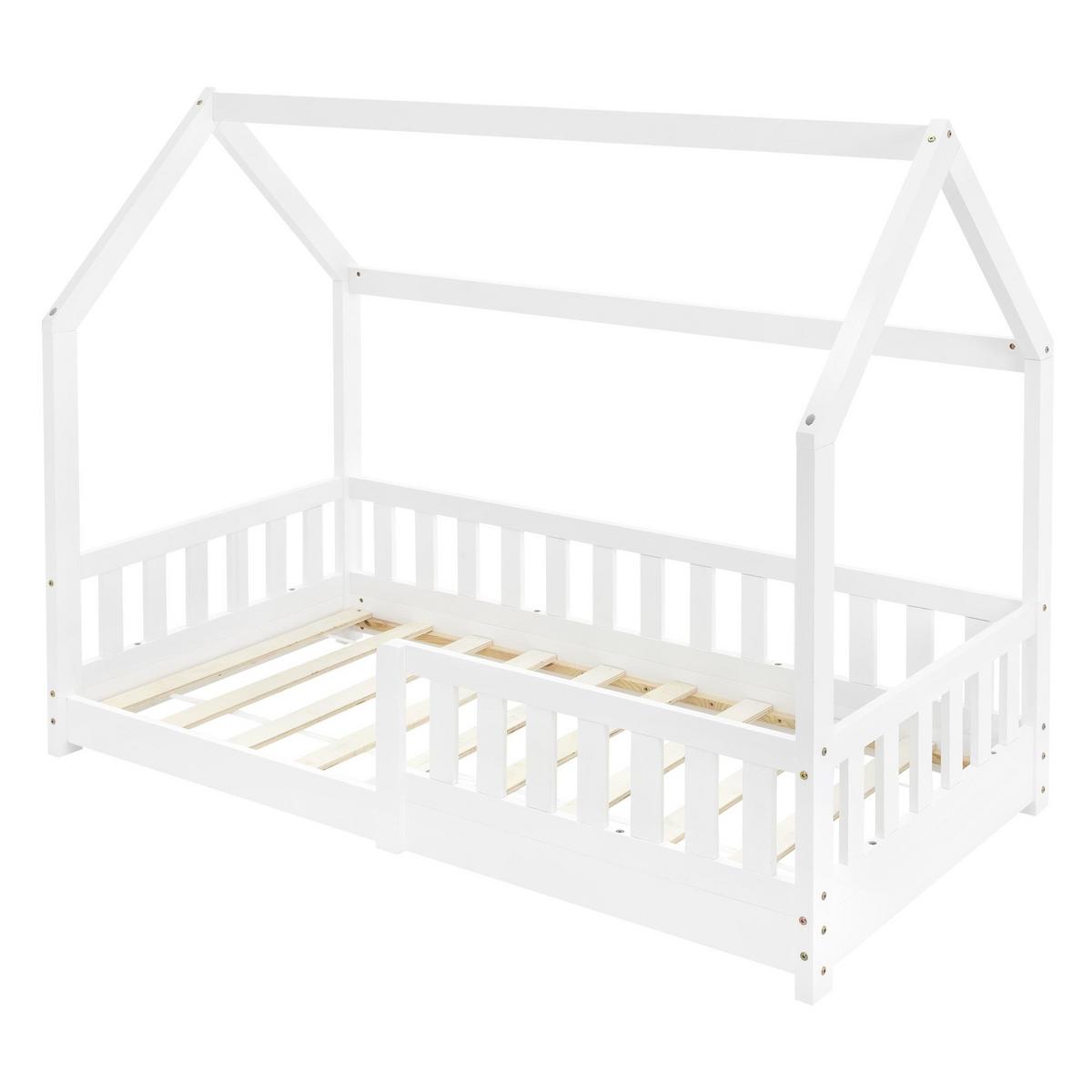 KINDERBETT mit Dach 80x160 cm Weiß - Weiß, Holz (80/160cm) - ML-DESIGN