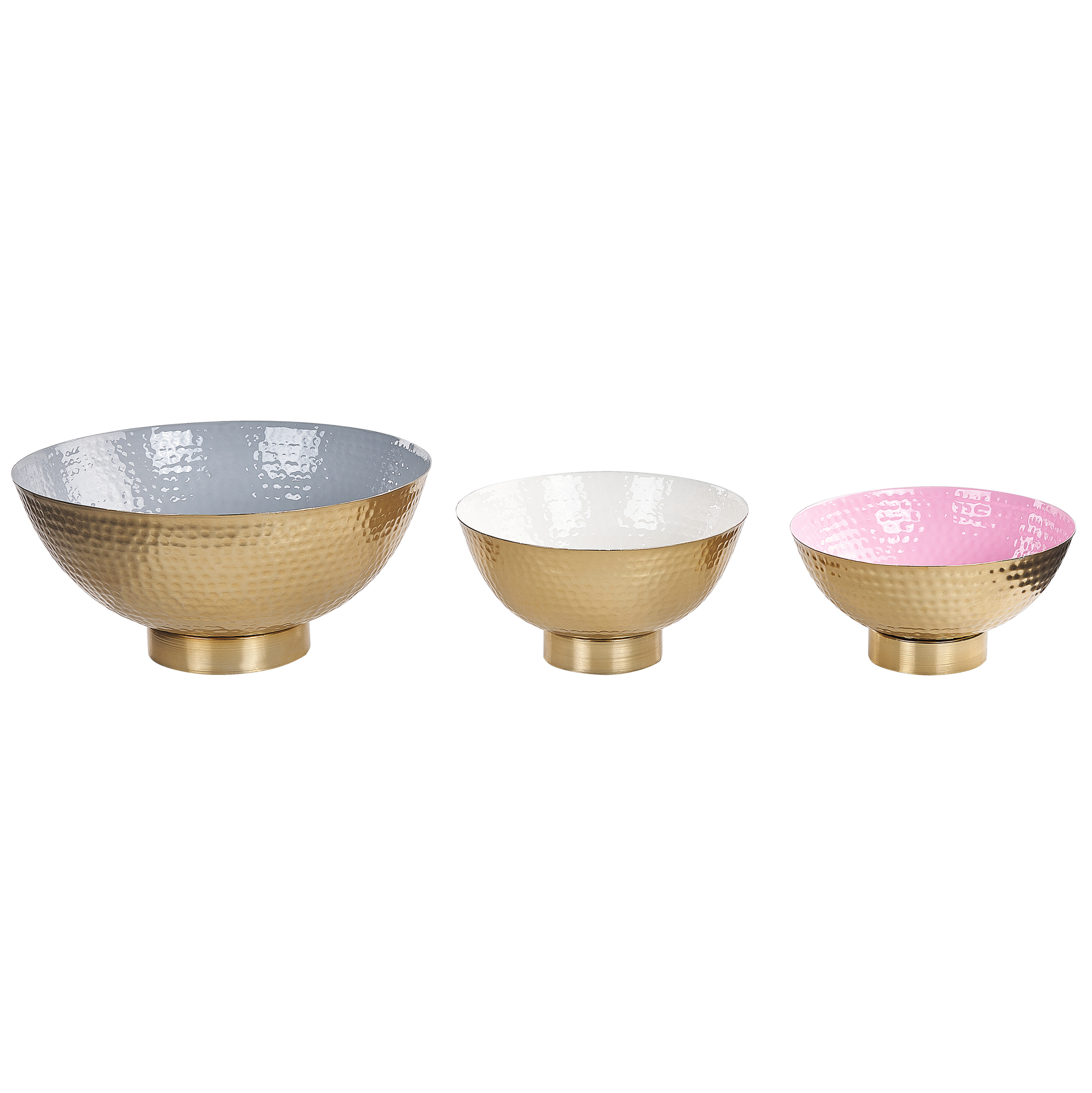 DEKOSCHALE Metall mehrfarbig/gold Baru - Goldfarben, Metall (16cm) - Beliani