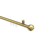 GARDINENSTANGE INNENLAUF Sonius Luino 160 cm, 1-läufig, 20 mm Ø Messing-Optik - Messingfarben, Metall (160cm) - INTERDECO