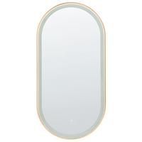 LED-BADEZIMMER-SPIEGEL 60/120 cm Silber Chiddes - Silberfarben/Goldfarben, Glas (60/120/3cm) - Beliani