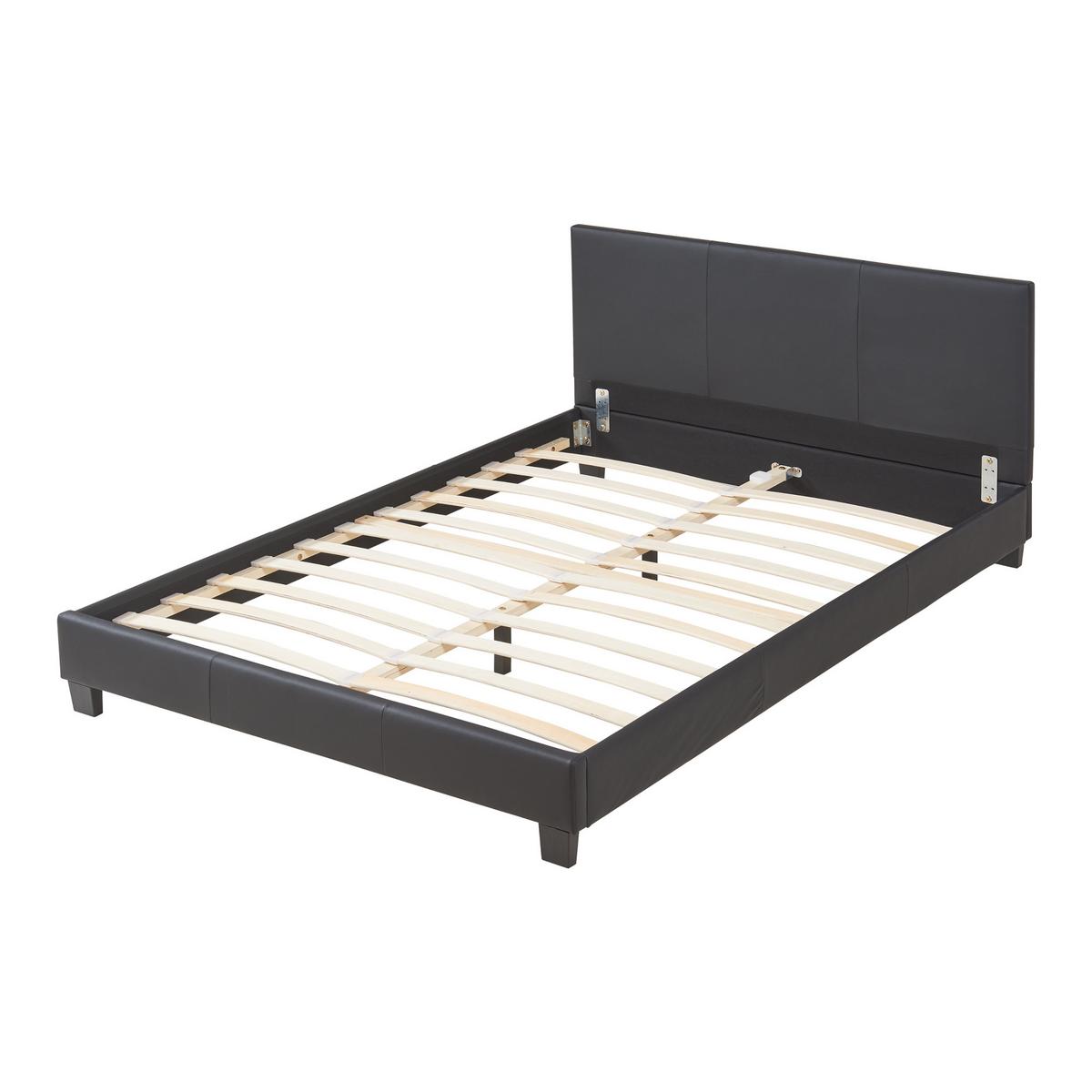 POLSTERBETT Albacete mit Matratze - Schwarz, Textil (140/200cm) - Corium