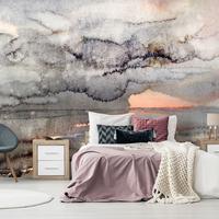 SELBSTKLEBENDE FOTOTAPETE 196/140 cm - Rot/Grau, Kunststoff/Textil (196/1cm) - KUNSTLOFT