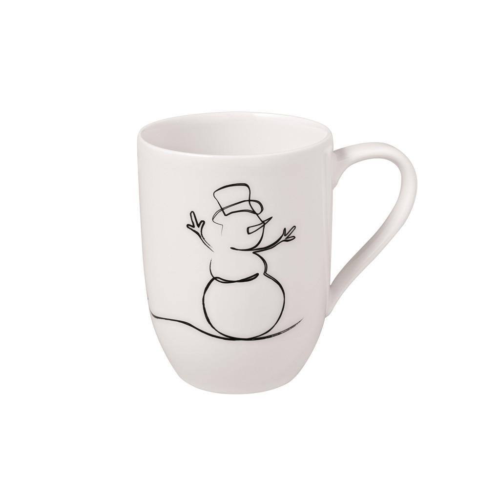 BECHER MIT HENKEL 'XMAS' Statement Lines weiß 290 ml - Weiß, Keramik (0.29L) - Villeroy & Boch