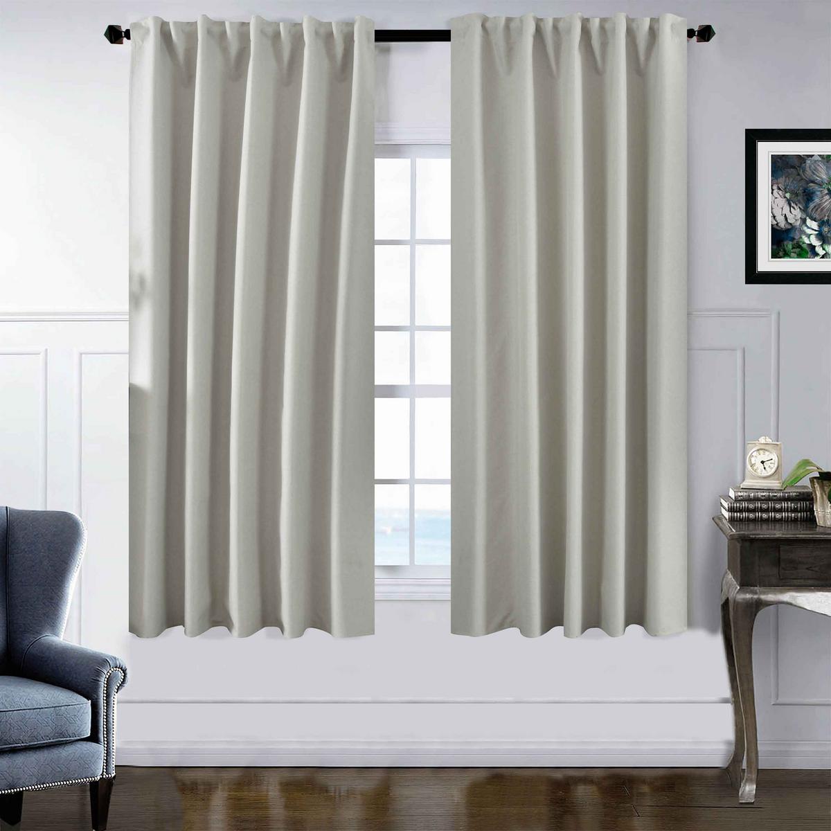 VORHANG 2ER SET BOSTON DARK HxB 175x140 cm Creme - Creme, Textil (140/175cm) - Gardinenbox