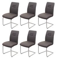 ESSZIMMERSTUHL Grau 6er-Set - Graubraun/Grau, Textil (47/92/57cm) - MCW
