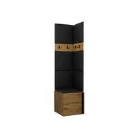 GARDEROBEN-SET Orion XXI - Schwarz/Eiche Artisan, Holzwerkstoff/Kunststoff (42/186/46cm) - MIRJAN24