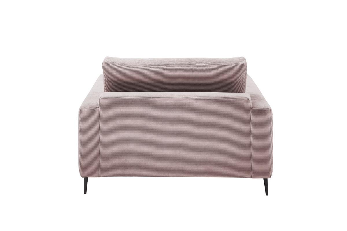 LONGSEAT CARA Pink Cord - Schwarz/Rosa, Textil/Metall (132/84/170cm) - KAWOLA