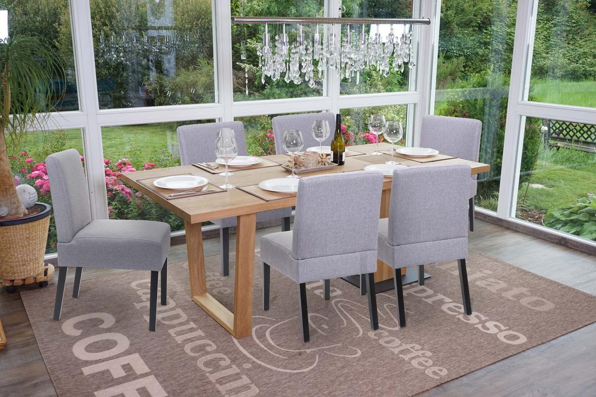 ESSZIMMERSTUHL Grau 6er-Set - Grau, Textil (48/84/64cm) - MCW