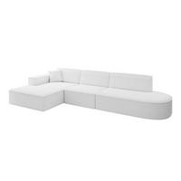 ECKSOFA Ottomane Links IREA-L2-v4 - 327x165x77 cm Weiß - Weiß, Holzwerkstoff/Textil (327/165cm) - ALTDECOR