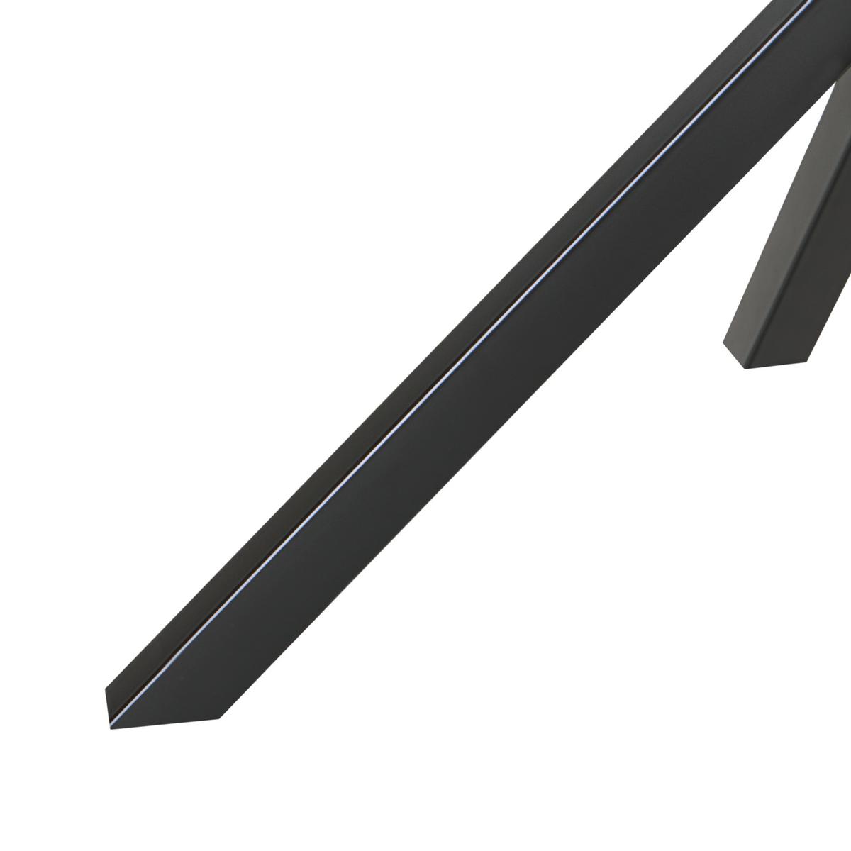 ESSTISCH Schwarz 120/120 cm Sicherheitsglas Meston - Schwarz, Glas (120/120/75cm) - Beliani