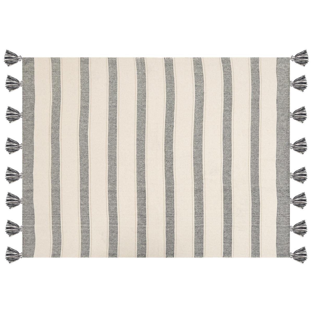 DECKE Beige Cayir 130/170 cm - Beige, Naturmaterialien/Textil (130/170cm) - Beliani