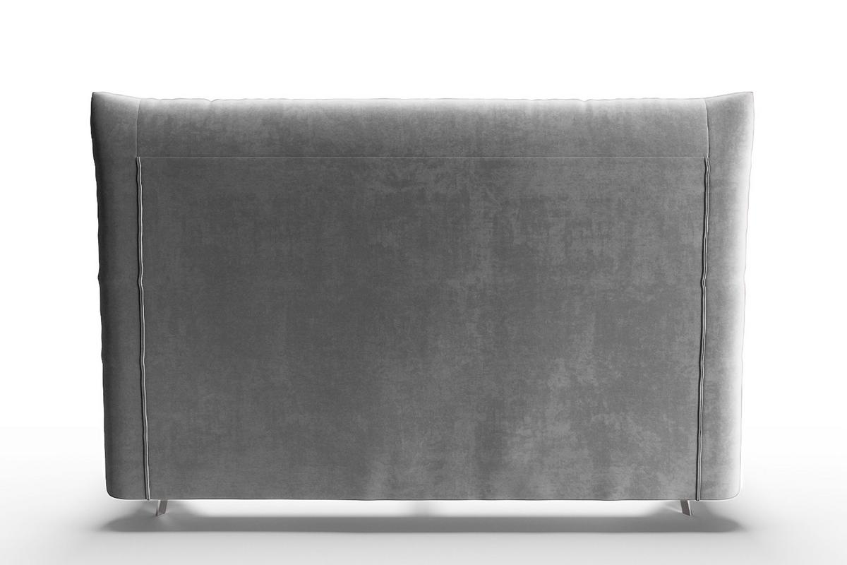 POLSTERBETT ANNY Silber Velvet - Silberfarben, Textil (180/200cm) - KAWOLA