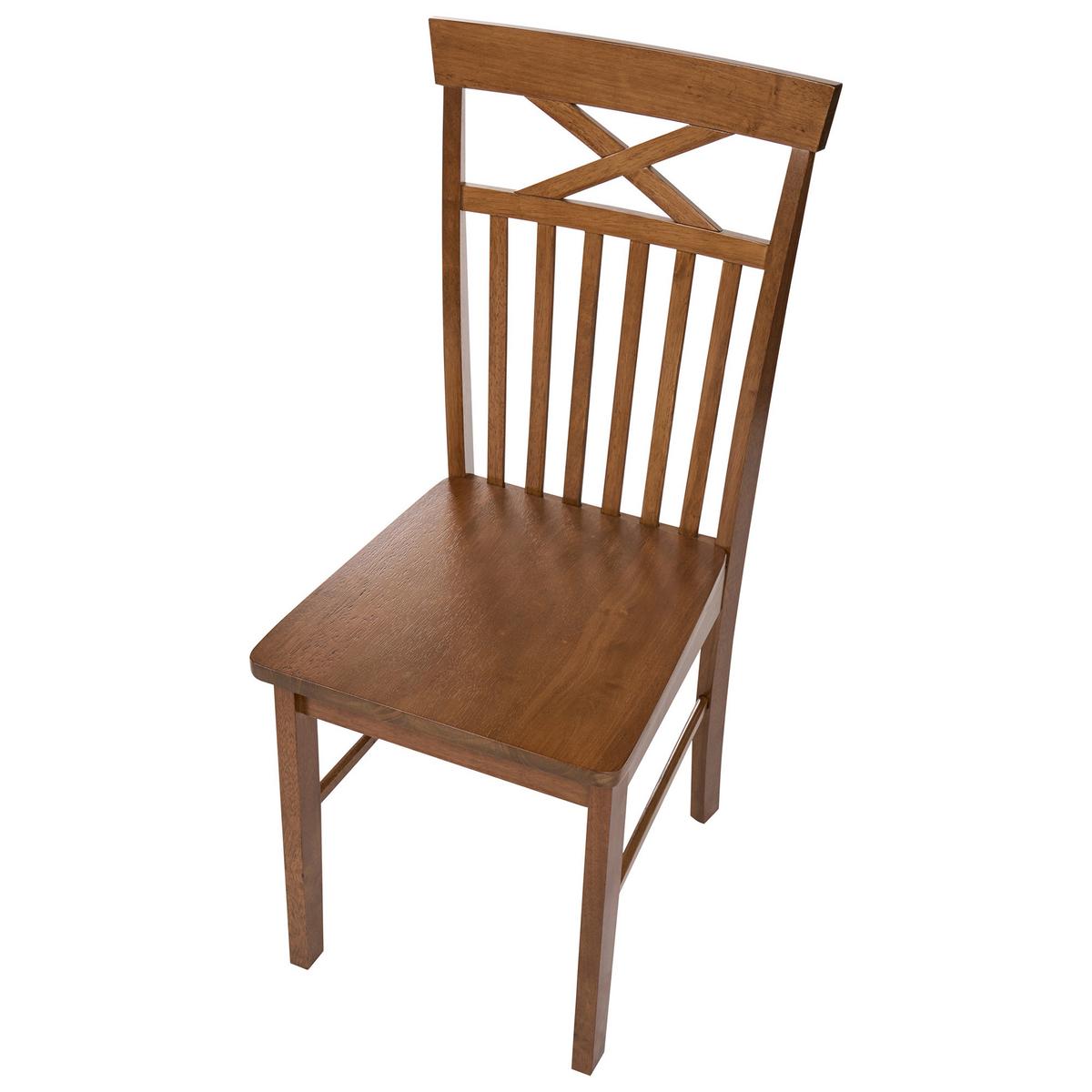 ESSZIMMERSTUHL 2er Set Holz Braun Houston - Schwarz/Braun, Holz (44/94/51cm) - Beliani